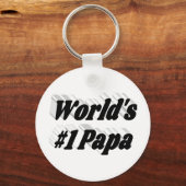 Porte-clés Papa, texte noir (Recto)
