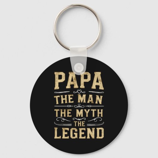 Porte-clés Papa The Man The Myth The Legend Fathers Day (Recto)