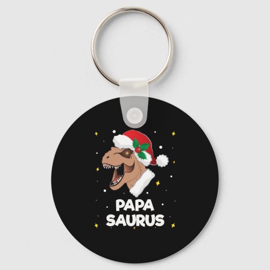 Porte-clés Papasaurus Santa Claus Dinosaur Noël (Recto)