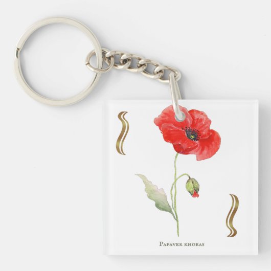 Porte-clés Papaver rhoeas  (Devant)