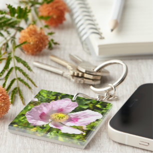 Porte-clés Papaver Somniferum Pink Poppy Art