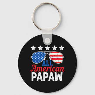Porte-clés Papaw Américain Rétro 4 Juillet Patriotique