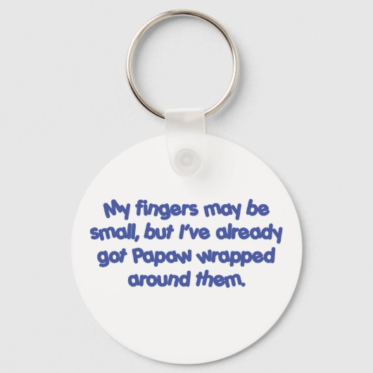 Porte-clés Papaw&apos ; s enveloppés (bleu) (Recto)