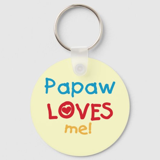 Porte-clés Papaw Loves Me T-shirts et cadeaux (Recto)