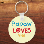 Porte-clés Papaw Loves Me T-shirts et cadeaux (Recto)