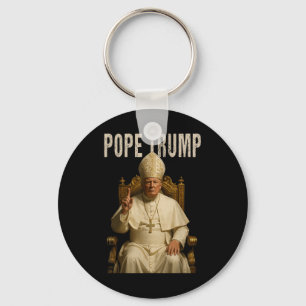 Porte-clés Pape Trump, amusant catholique Trump Tee