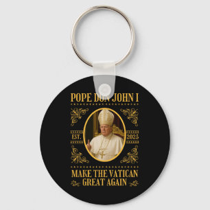 Porte-clés Pape Trump Pape Don John I Funny Satire politique
