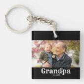 Porte-clés Papi Fondé ét. Écriture blanche photo (Devant)