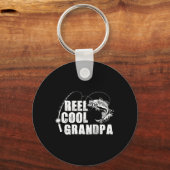 Porte-clés Papi super cool - Cadeau de pêche pour papa ou gra (Recto)