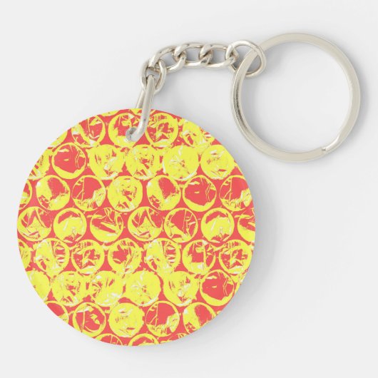 Porte-clés Papier à bulle d'art pop (Dos)