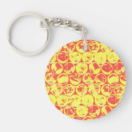 Porte-clés Papier à bulle d'art pop (Devant)