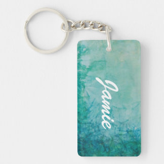 Porte-clés Papier avec l'abrégé sur bleu, vert, et noir