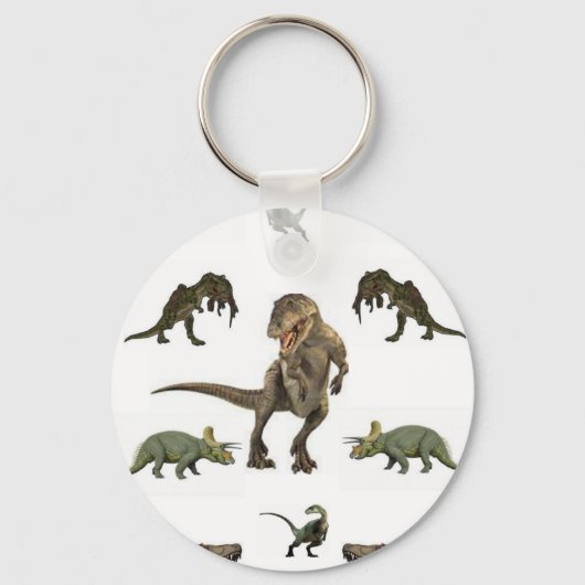 Porte-clés Papier Dinosaure (Recto)