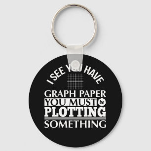 Porte-clés Papier Graphique Plotting Quelque Chose Pun Enseig