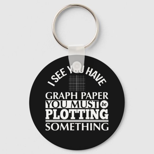 Porte-clés Papier Graphique Plotting Quelque Chose Pun Enseig (Recto)