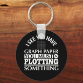 Porte-clés Papier Graphique Plotting Quelque Chose Pun Enseig (Recto)