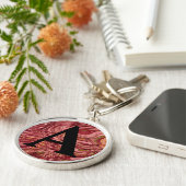 Porte-clés Papier marbré victorien personnalisé initial (Côté)