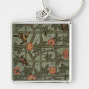 Porte-clés Papier peint à motif treillis de William Morris