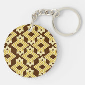 Porte-clés Papier peint Art Déco marron et or (Dos)