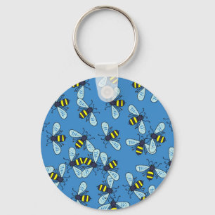 Porte-clés Papier peint d'abeille