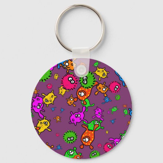 Porte-clés Papier peint de bactéries (Recto)