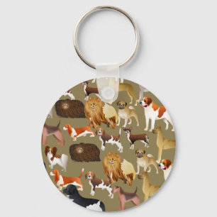 Porte-clés Papier peint de pure race de chien