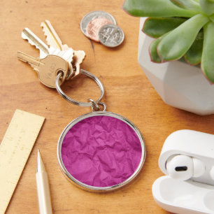 Porte-clés Papier rose, Papier Rincé, Papier Refroidi