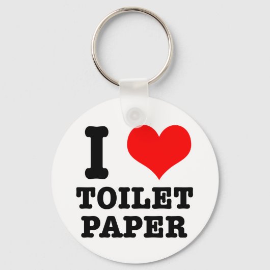 Porte-clés Papier toilette I HEART (LOVE) (Recto)