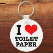 Porte-clés Papier toilette I HEART (LOVE) (Recto)