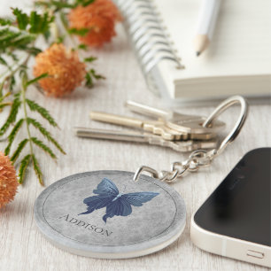 Porte-clés Papillon à bijoux bleu