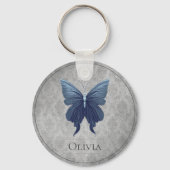 Porte-clés Papillon à bijoux bleu (Recto)