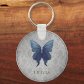 Porte-clés Papillon à bijoux bleu (Recto)