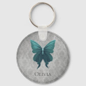Porte-clés Papillon à bijoux turquoise (Recto)