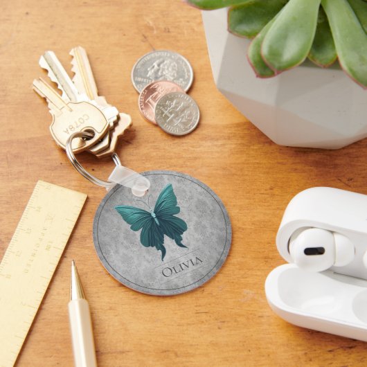 Porte-clés Papillon à bijoux turquoise (Bureau)