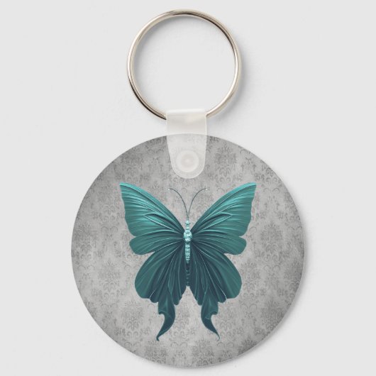 Porte-clés Papillon à bijoux turquoise (Verso)