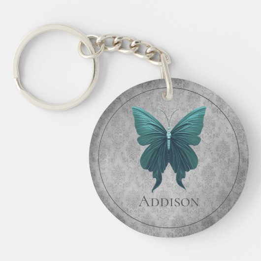 Porte-clés Papillon à bijoux turquoise (Devant)