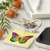 PORTE-CLÉS PAPILLON ABSTRAIT (Devant Droit)