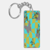 Porte-clés Papillon Abstrait Coloré (Devant gauche)