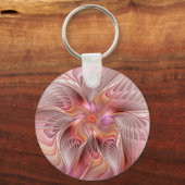 Porte-clés Papillon Abstrait coloré Imaginaire Fractal Art (Recto)