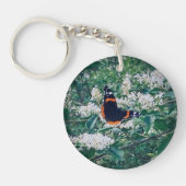 Porte-clés Papillon Amiral Rouge (Devant)