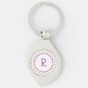 Porte-clés Papillon amusant avec initial