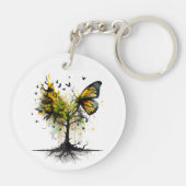 Porte-clés Papillon Animal Créatif Art (Dos)