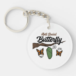 Porte-clés Papillon antisocial