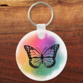 Porte-clés Papillon aquarelle (Recto)