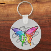 Porte-clés Papillon arc-en-ciel (Recto)
