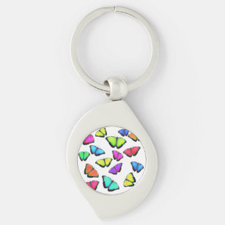 Porte-clés Papillon arc-en-ciel
