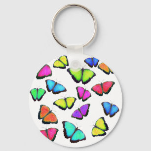 Porte-clés Papillon arc-en-ciel