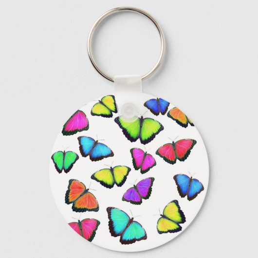 Porte-clés Papillon arc-en-ciel (Recto)