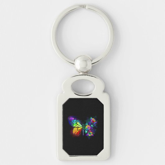 Porte-clés Papillon arc-en-ciel (Devant)