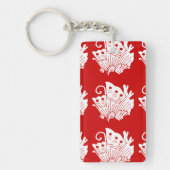 Porte-clés Papillon asiatique Japonais Conception Kamon (Devant)